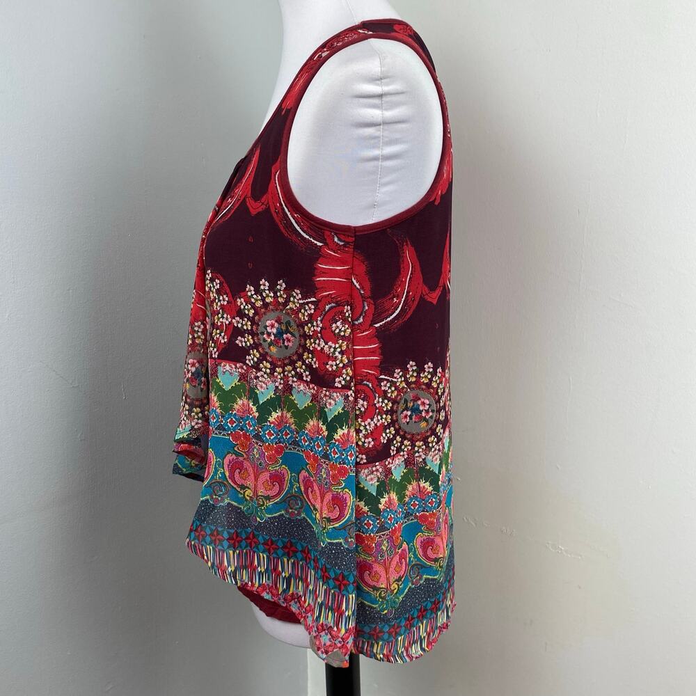 Desigual Maglia Donna Layered Sleeveless Tank Top XS - Picture 7 of 8